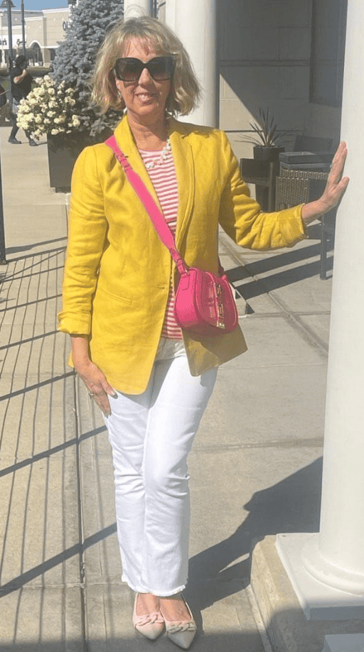 Carmel Wardrobe Stylist looks stylish while on vacation